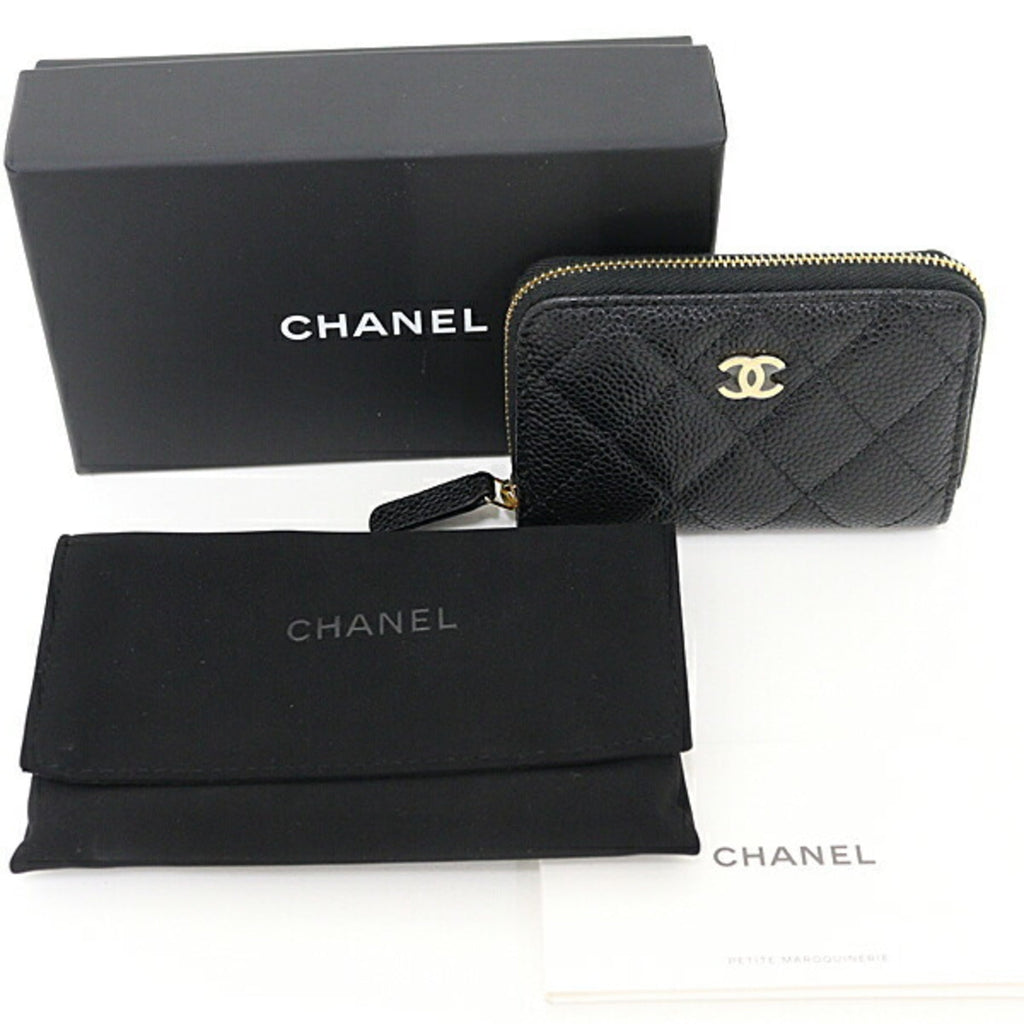 Chanel Black Leather Coin Purse/Coin Case