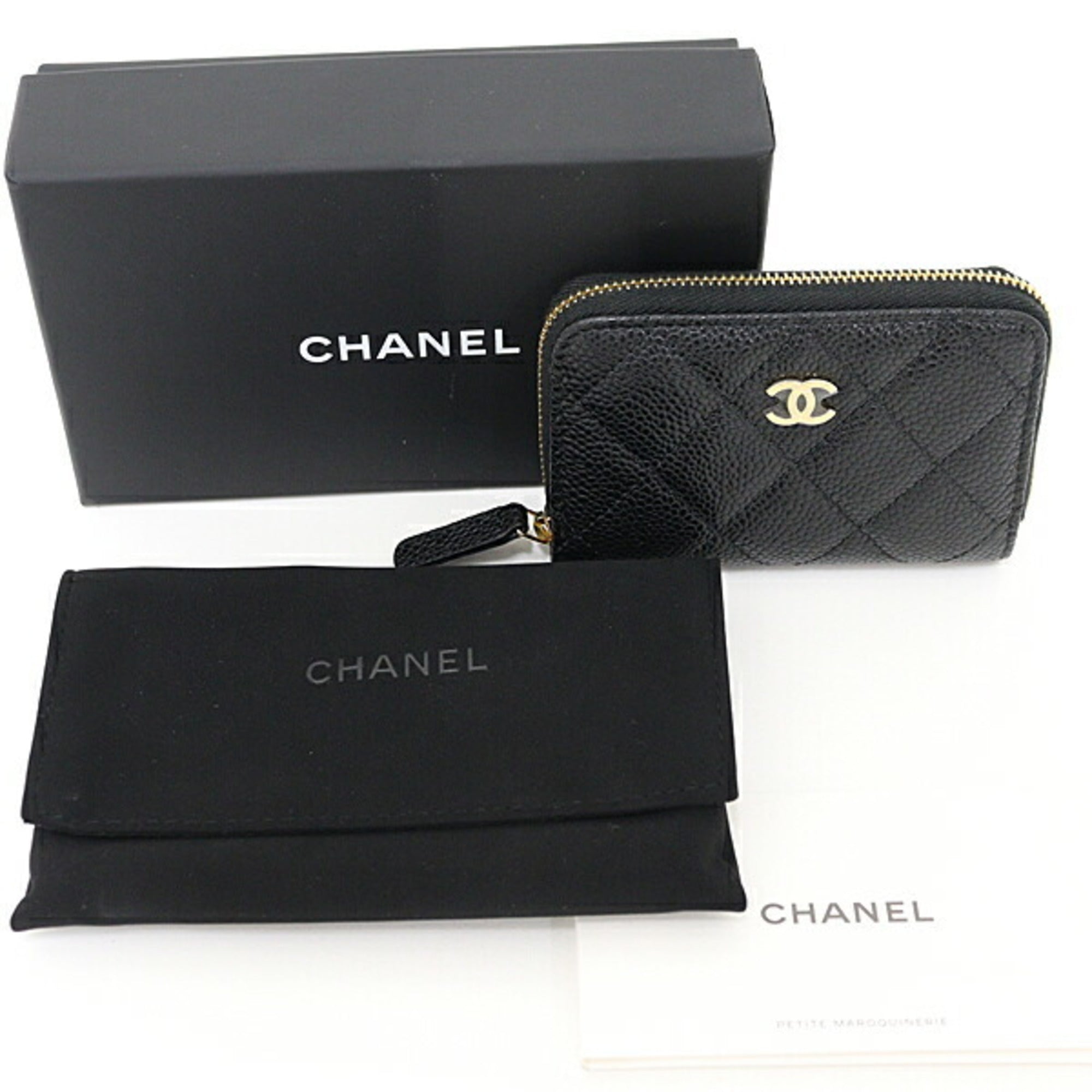 Chanel Black Leather Coin Purse/Coin Case