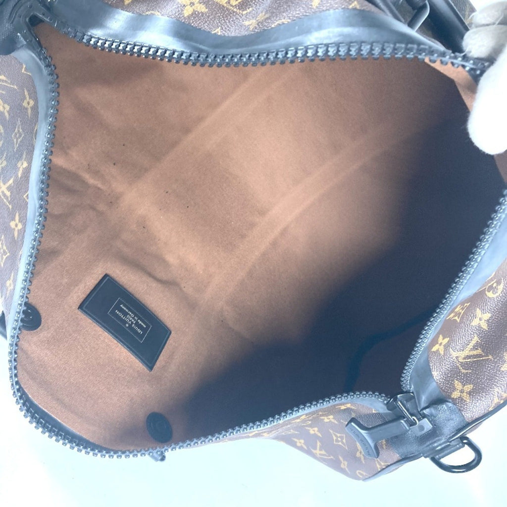 Louis Vuitton Black Brown Monogram Canvas Boston Bag