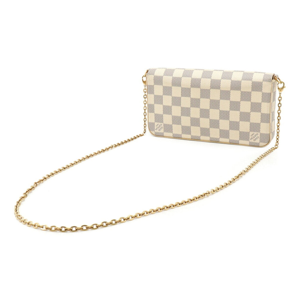 Louis Vuitton Ivory Damier Azur Clutch Bag Pochette Shoulder Bag