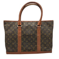 Louis Vuitton Monogram Brown Leather Tote Bag