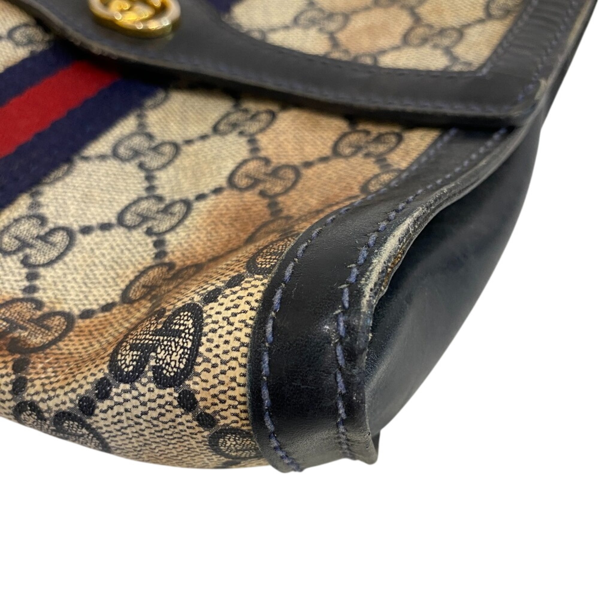 Gucci Sherry Line Black Pvc Clutch Bag Pouch (Pre-Owned)
