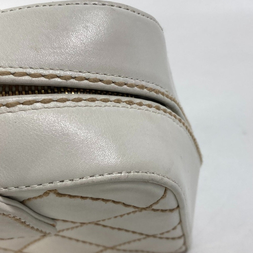 Chanel White Leather Handbag