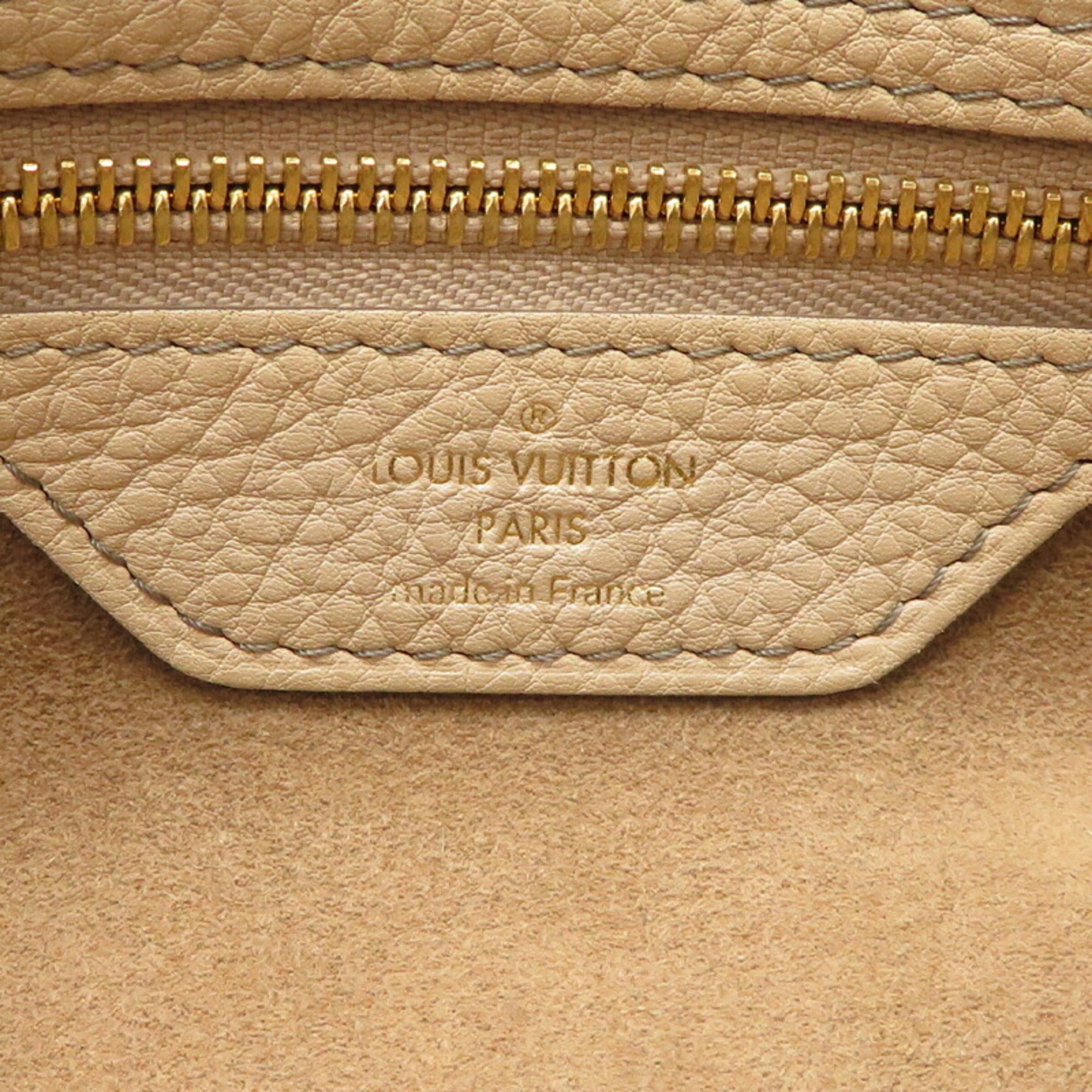 Louis Vuitton Beige Monogram Leather Handbag