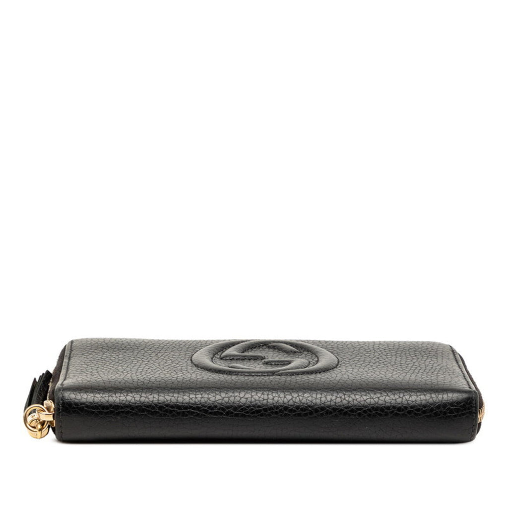 Gucci Black Leather Long Wallet (Bi-Fold) (Pre-Owned)