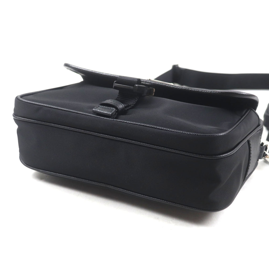 Prada Black Nylon Saffiano Shoulder Bag
