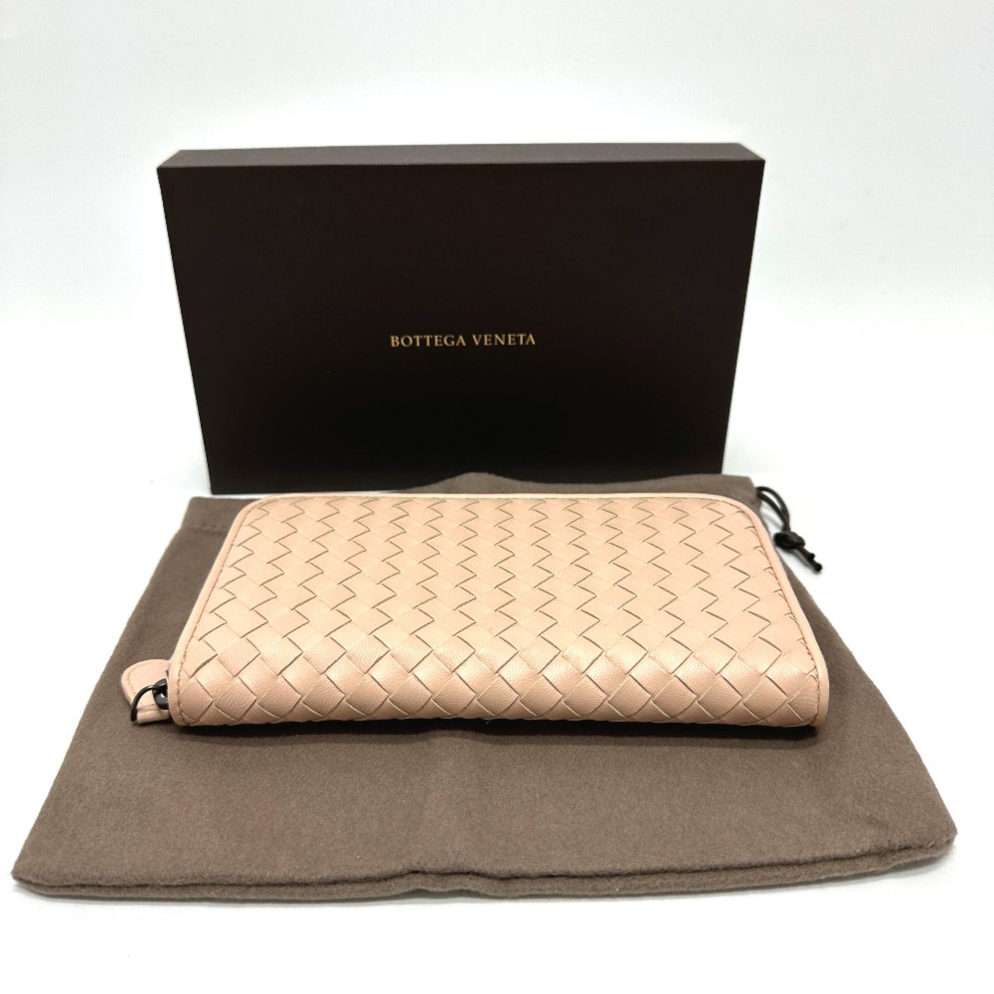 Bottega Veneta Pink Leather Long Wallet (Bi-Fold)