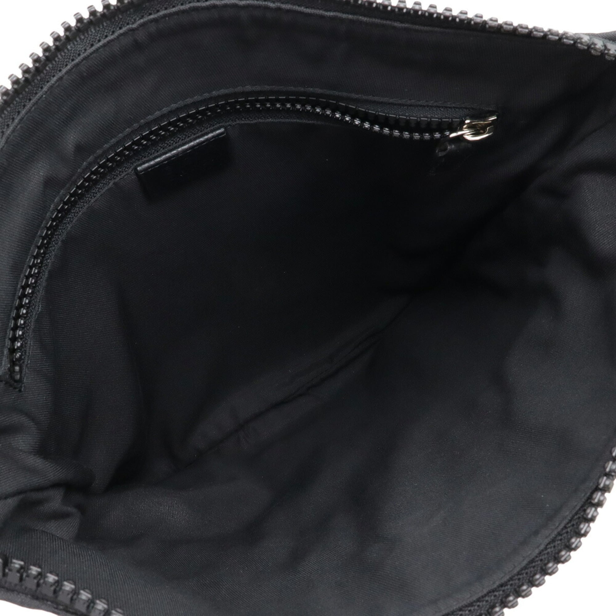 Gucci Black Gray Nylon Leather Shoulder Bag (Pre-Owned)
