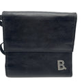 Balenciaga Black Leather Chain/Shoulder Wallet