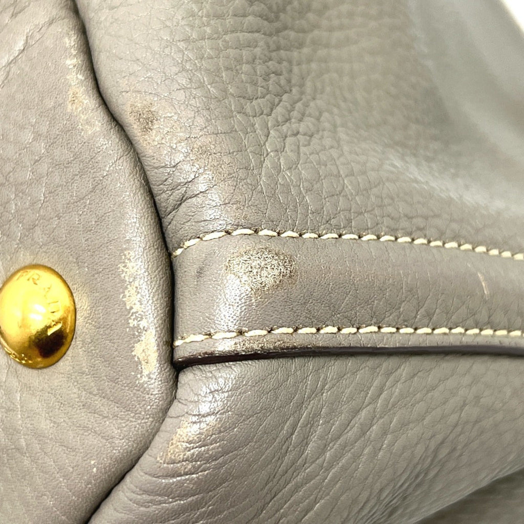 Prada Gray Canapa Handbag Tote Bag