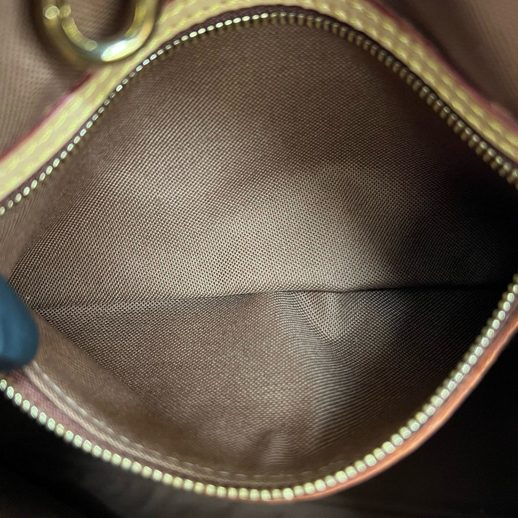 Louis Vuitton Brown Leather Pvc Shoulder Bag Tote Bag