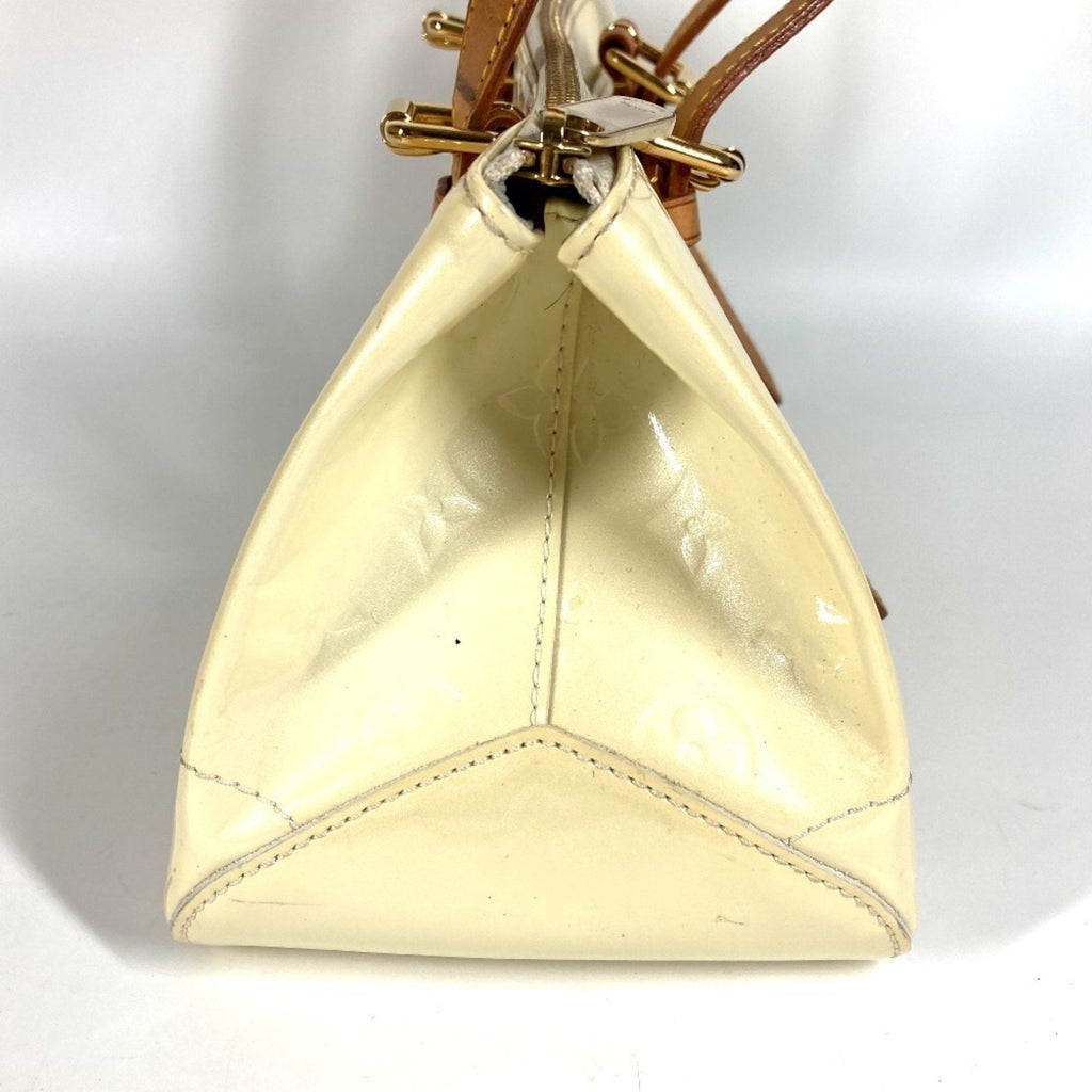 Louis Vuitton Pearl White Monogram Vernis Handbag Shoulder Bag Tote Bag