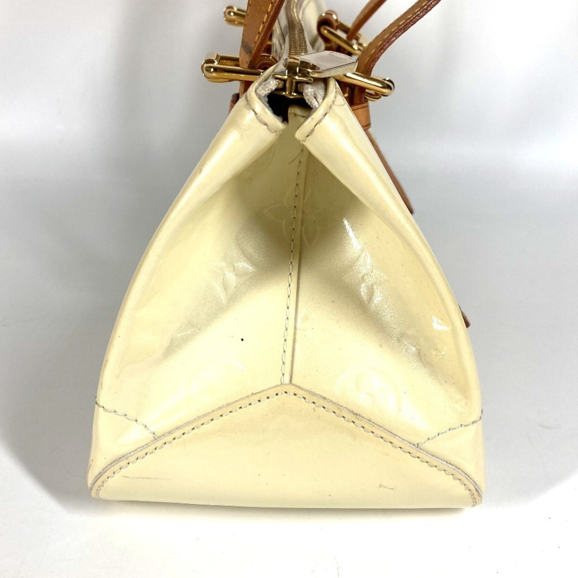 Louis Vuitton Pearl White Monogram Vernis Handbag Shoulder Bag Tote Bag