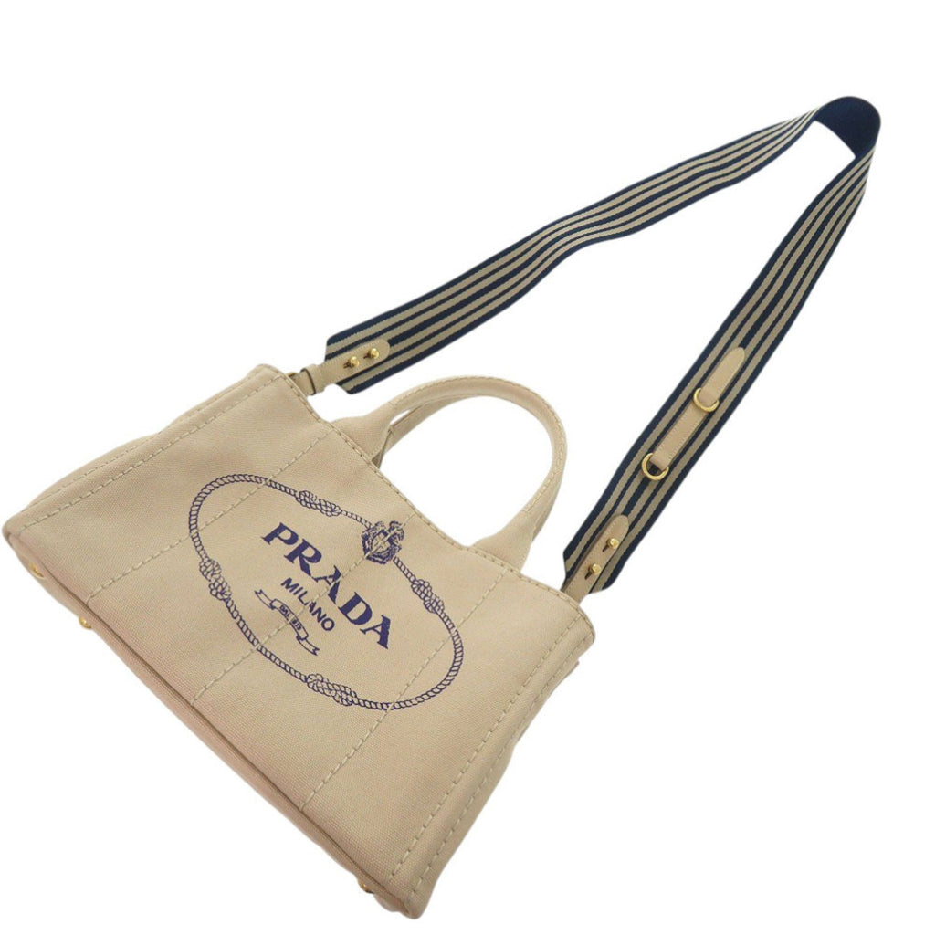 Prada Beige Canvas Tote Bag