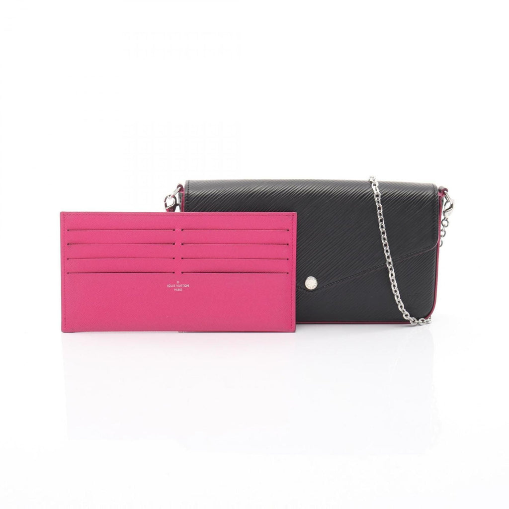 Louis Vuitton Black Hot Pink Noir Pink Leather Shoulder Bag