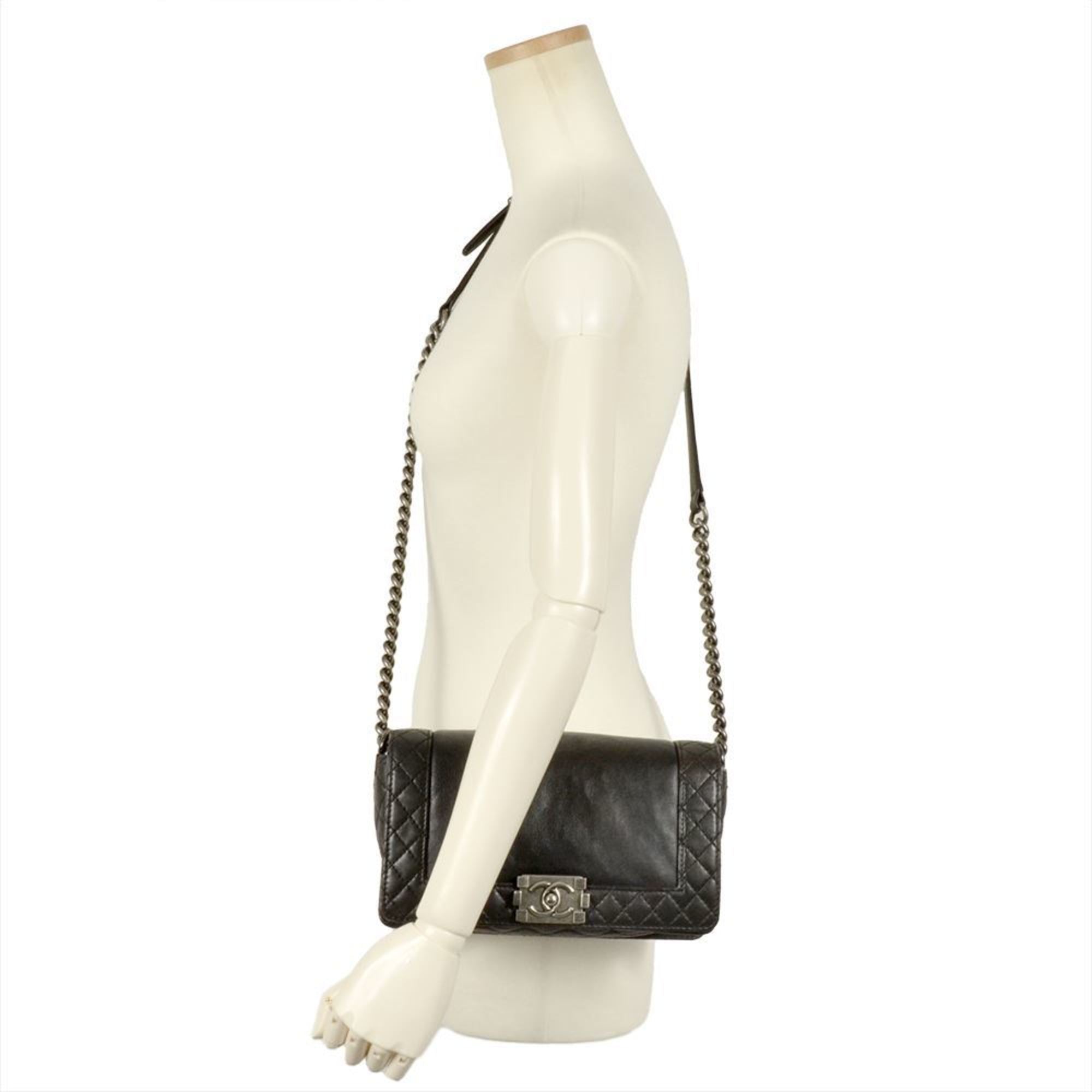 Chanel Black Leather Shoulder Bag