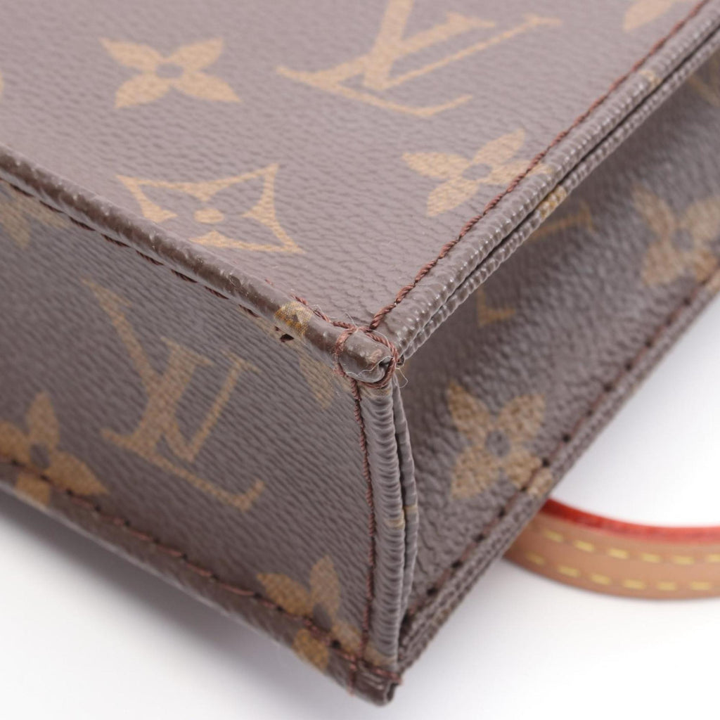 Louis Vuitton Brown Pvc Coated Canvas Leather Handbag