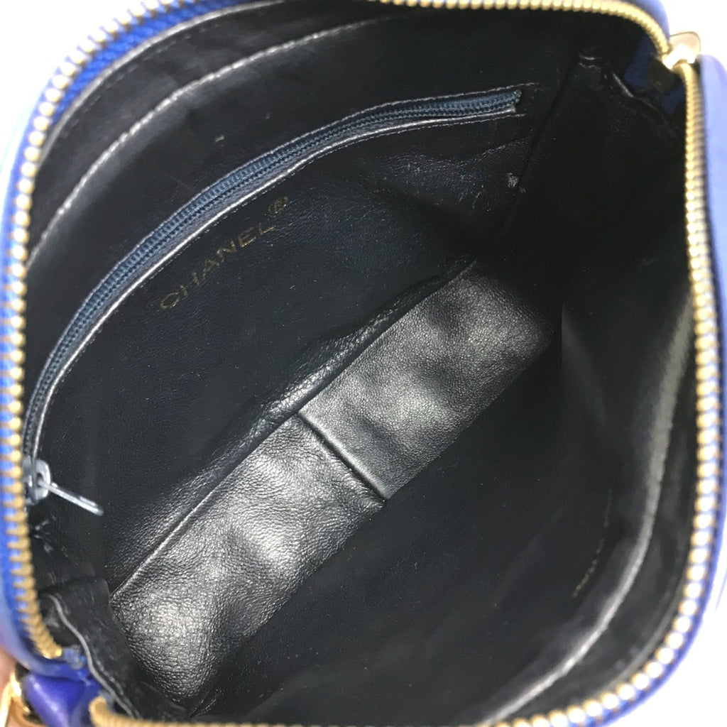 Chanel Blue Leather Shoulder Bag