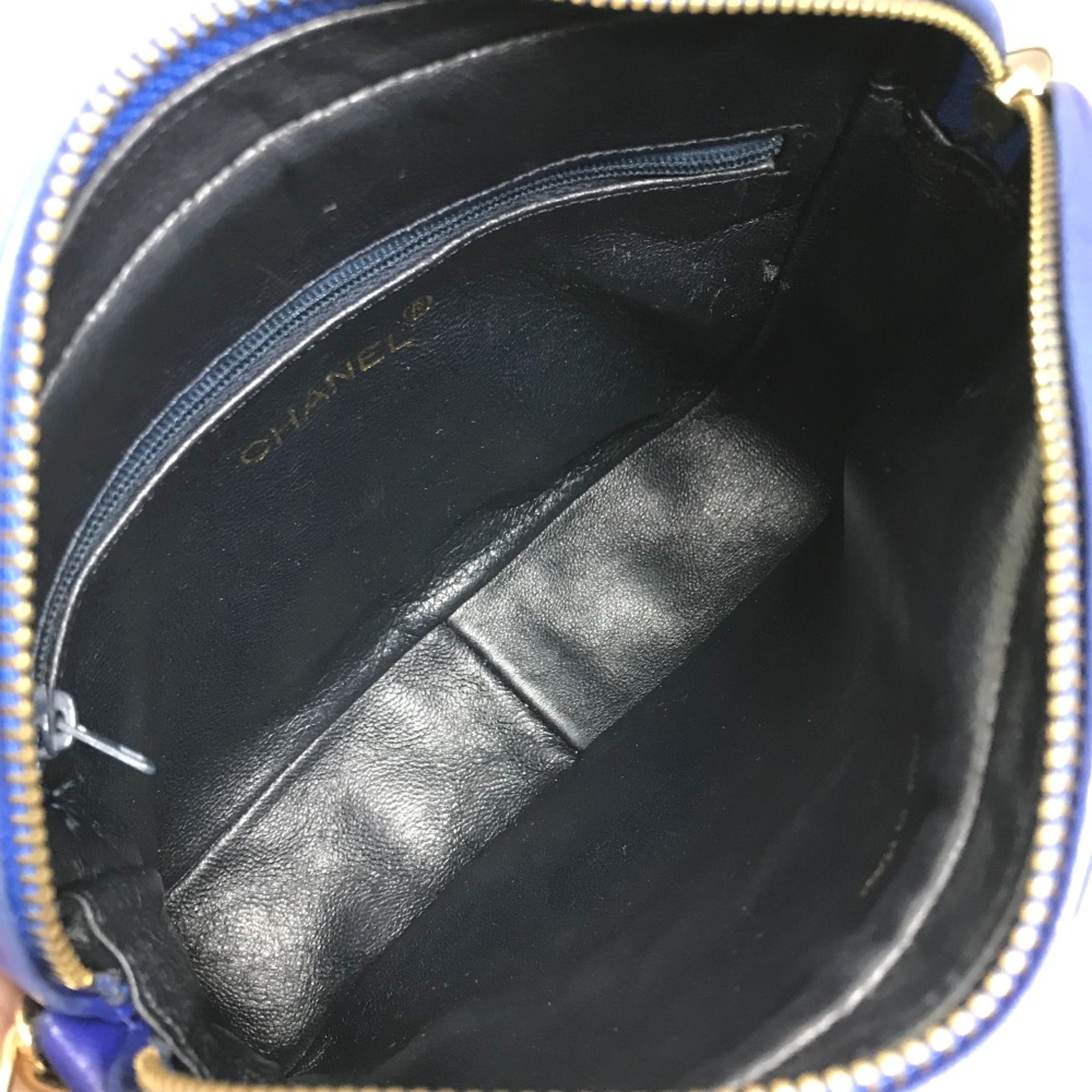 Chanel Blue Leather Shoulder Bag