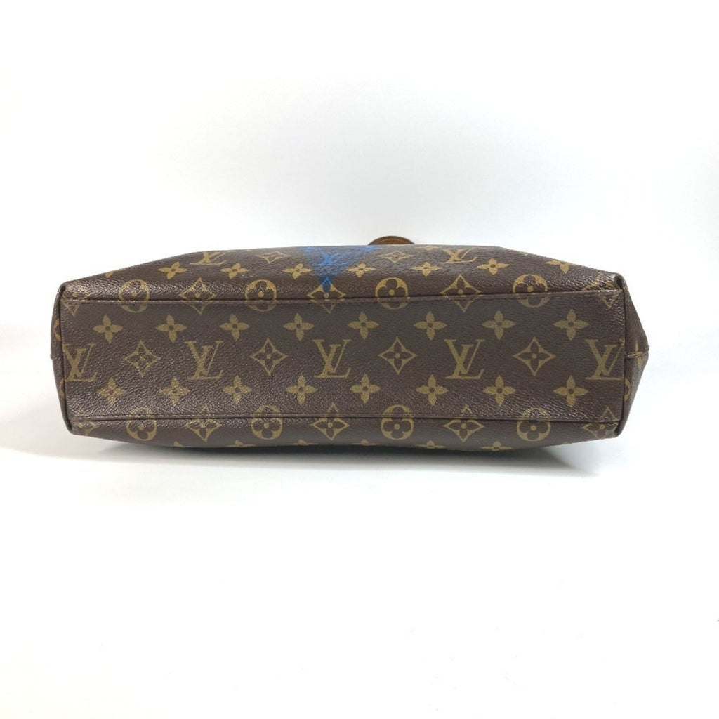Louis Vuitton Blue Brown Monogram Monogram Shoulder Bag Tote Bag