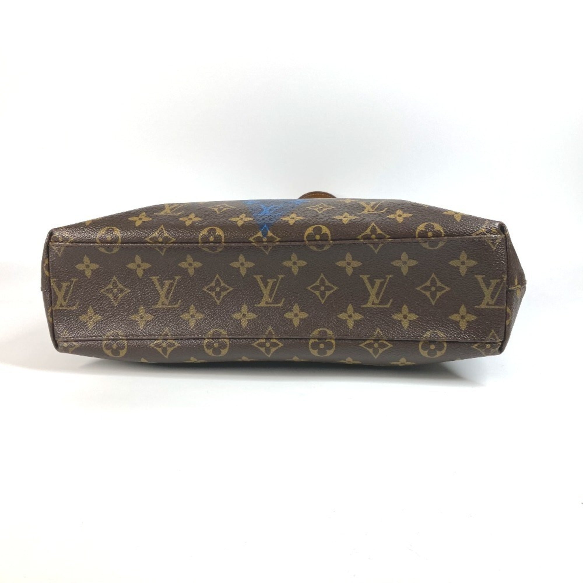 Louis Vuitton Blue Brown Monogram Monogram Shoulder Bag Tote Bag