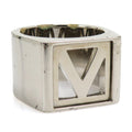 Louis Vuitton Silver Metal Band Ring