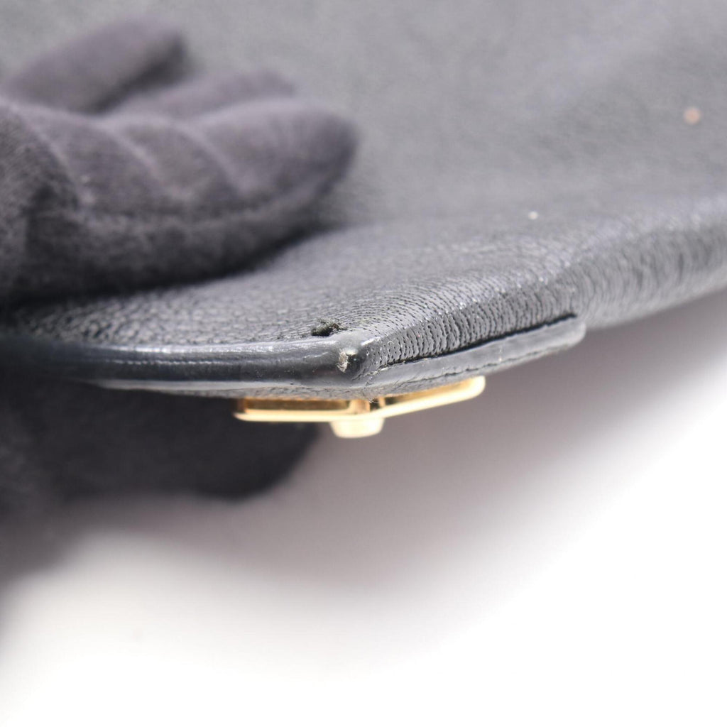 Balenciaga Black Leather Clutch Bag Hand