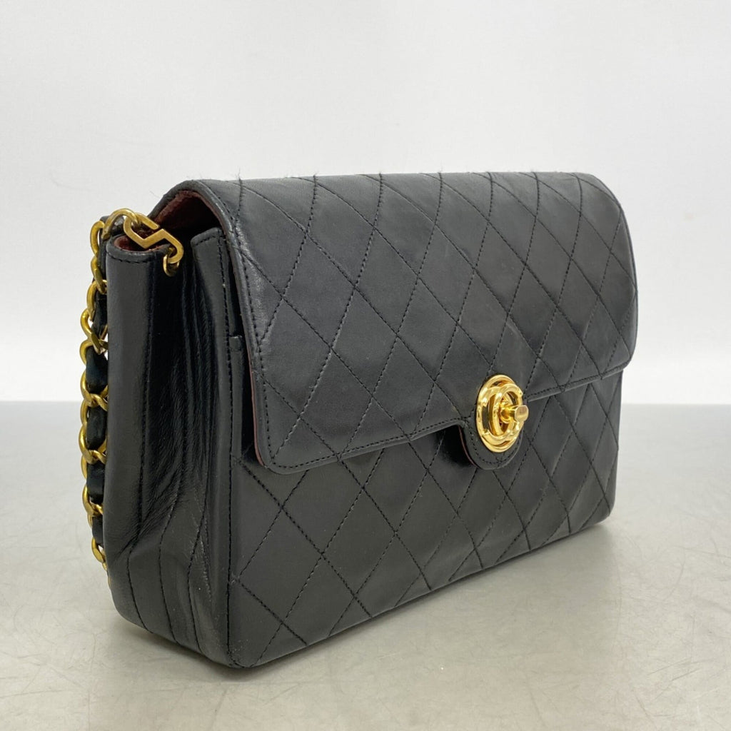 Chanel Black Leather Shoulder Bag