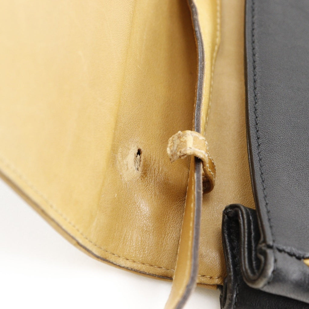 Celine Black Leather Shoulder Bag
