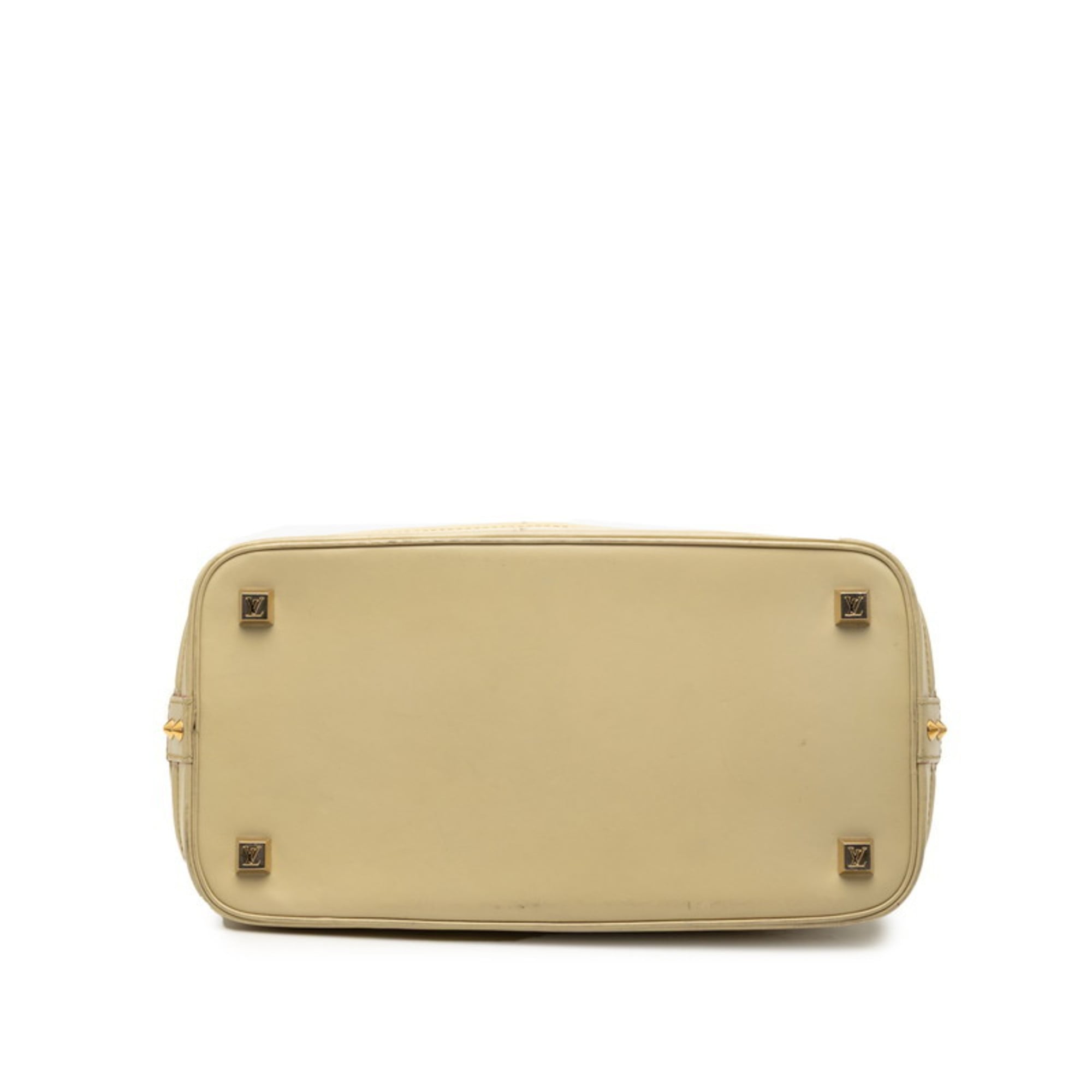 Louis Vuitton Beige Ivory Leather Handbag