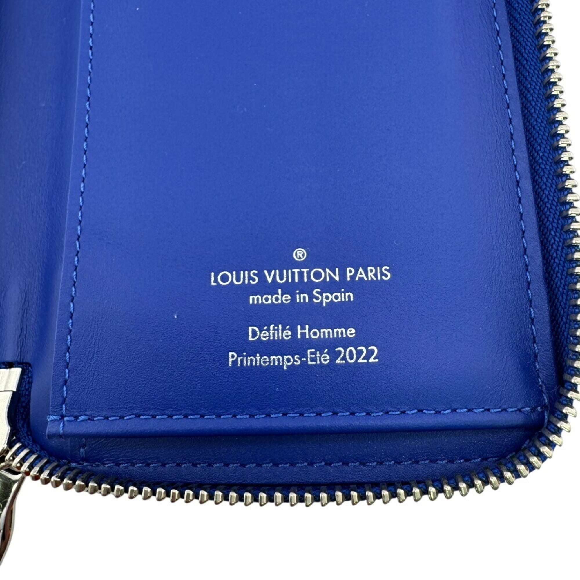Louis Vuitton Blue Pink Leather Long Wallet