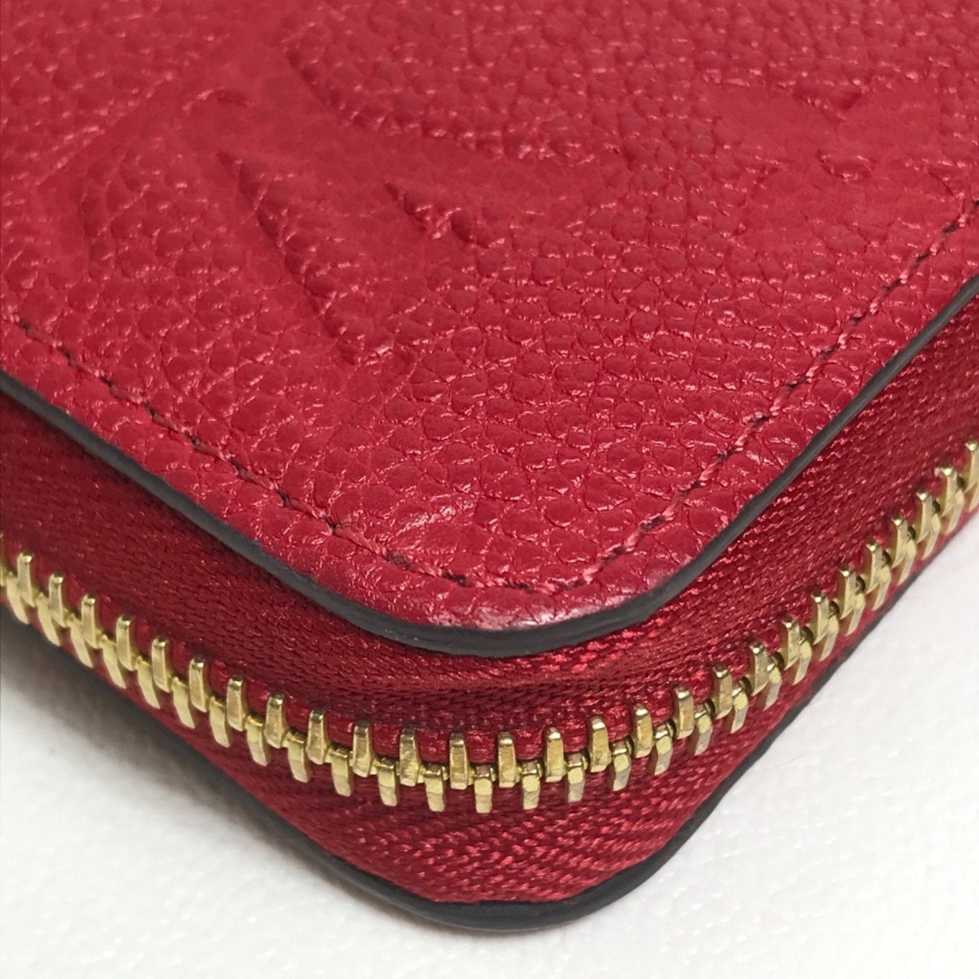 Louis Vuitton Monogram Empreinte Cherry Red Color Monogram Empreinte Long Wallet