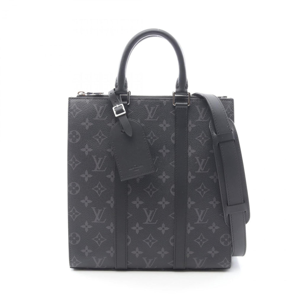 Louis Vuitton Black Coated Canvas Leather Handbag