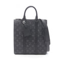 Louis Vuitton Black Coated Canvas Leather Handbag