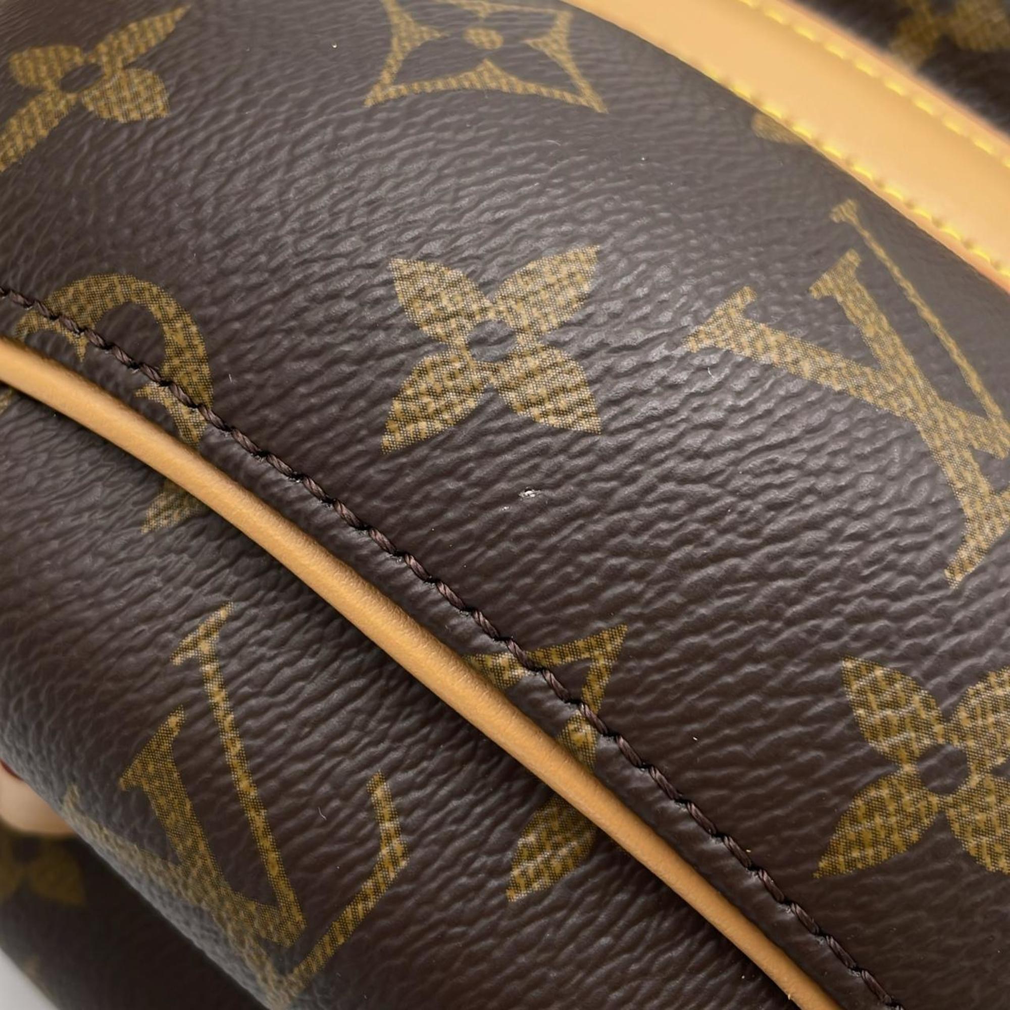Louis Vuitton Marron Coated Canvas Boston Bag