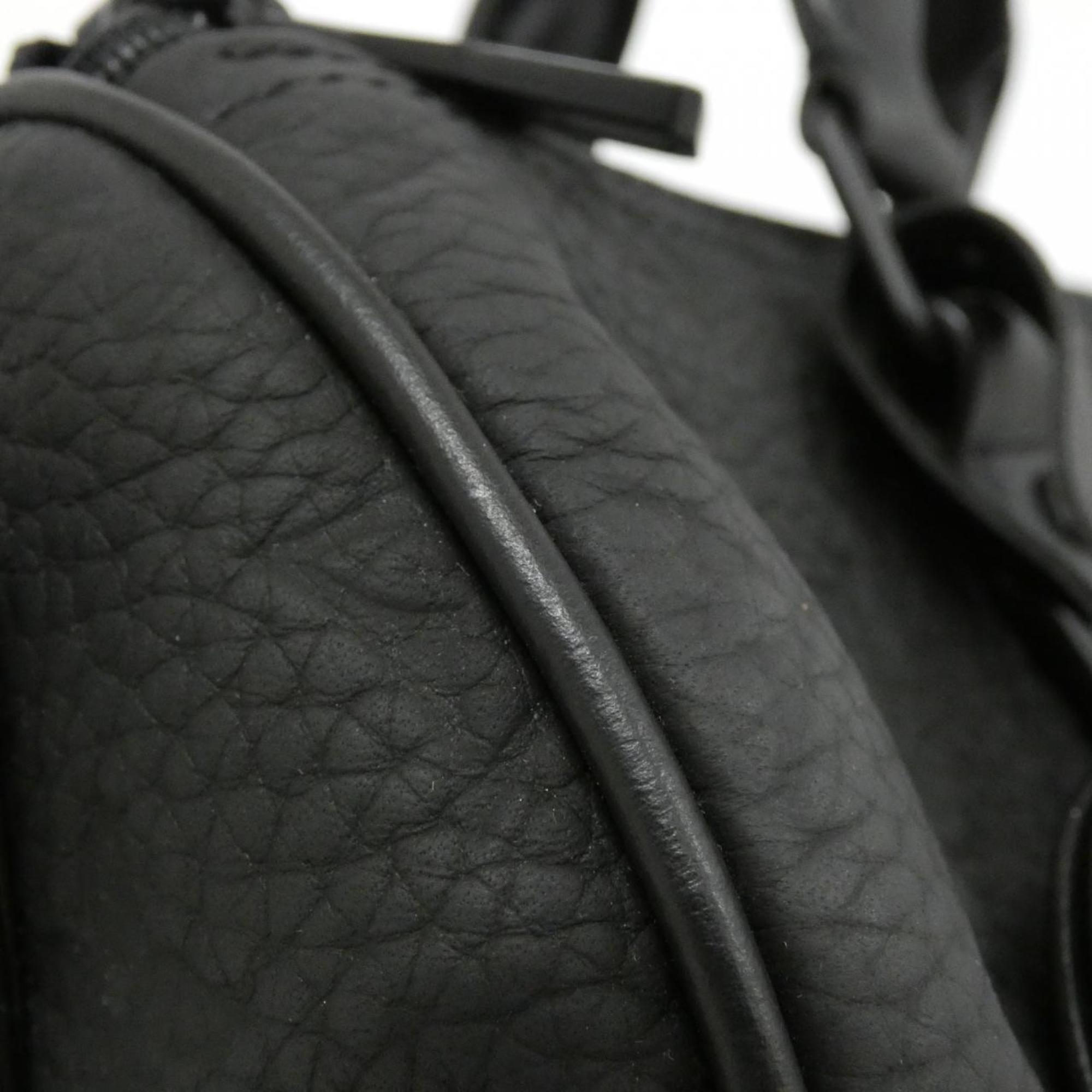 Louis Vuitton Black Leather Boston Bag