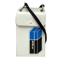 Prada Black Blue White Saffiano Pouch Shoulder Bag