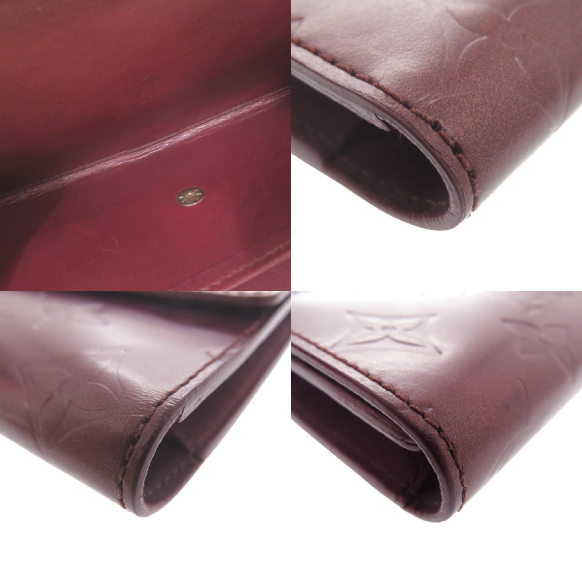 Louis Vuitton Violet Monogram Mat Long Wallet (Tri-Fold)