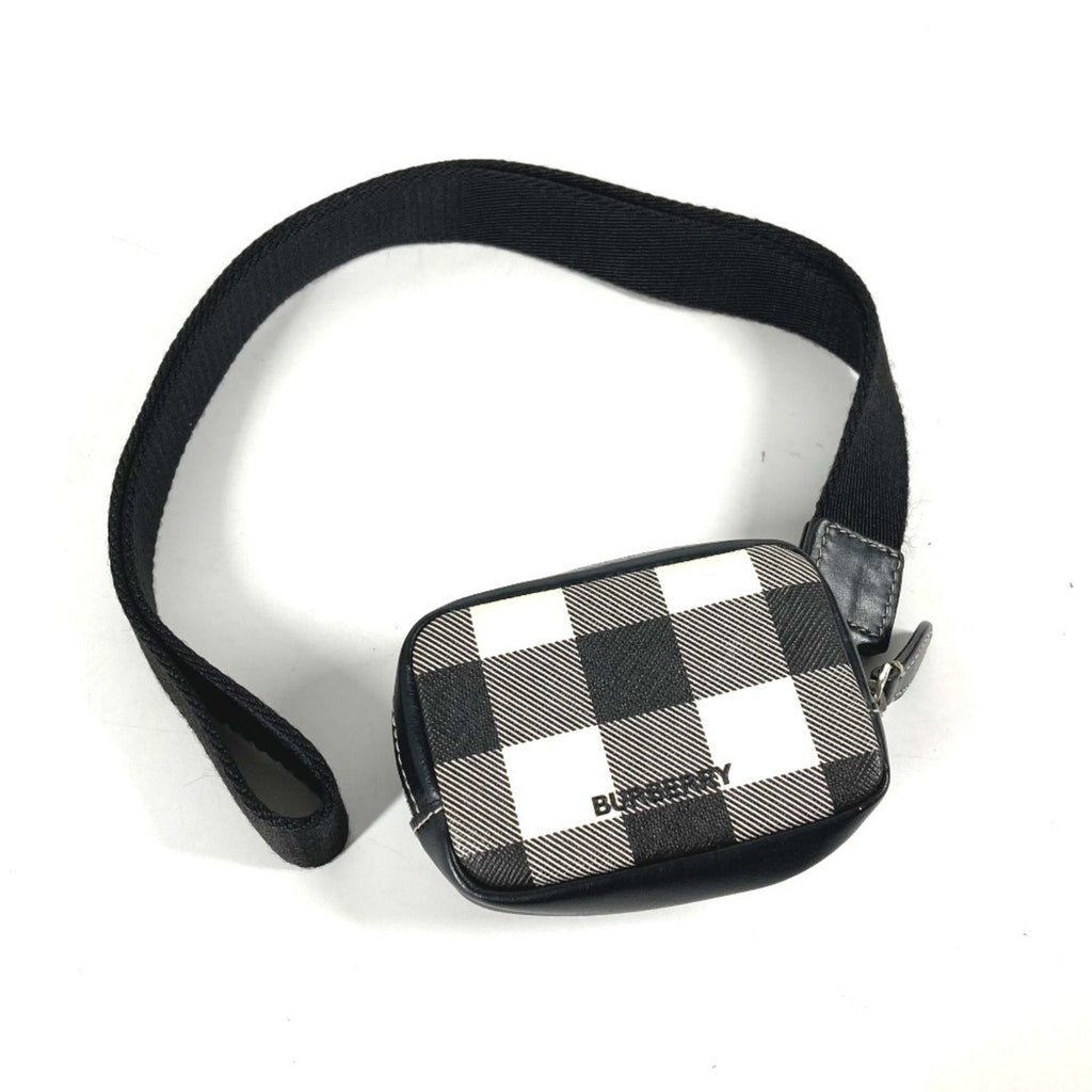 Burberry Black White Pvc Leather Coin Purse/Coin Case