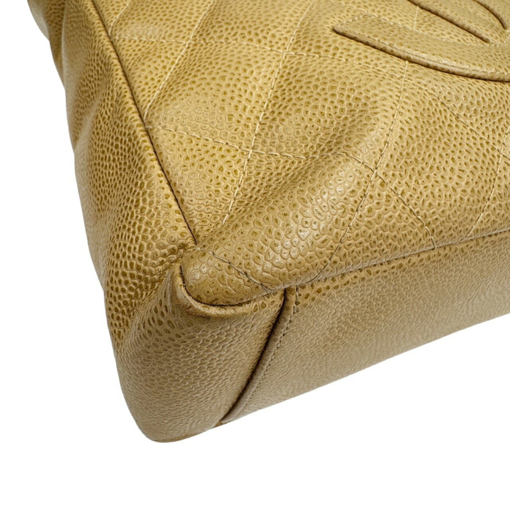 Chanel Beige Grained Calfskin Tote Bag