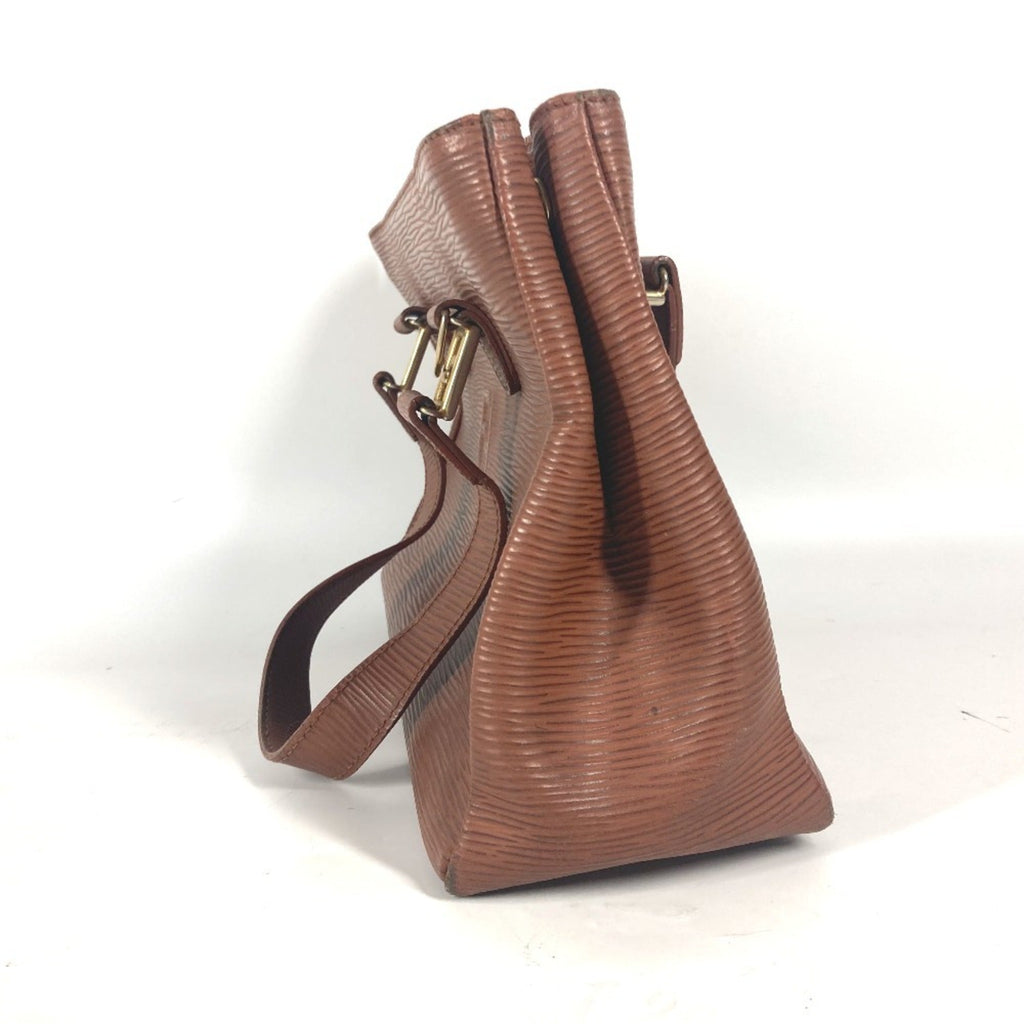 Fendi Brown Leather Handbag Shoulder Bag Tote Bag