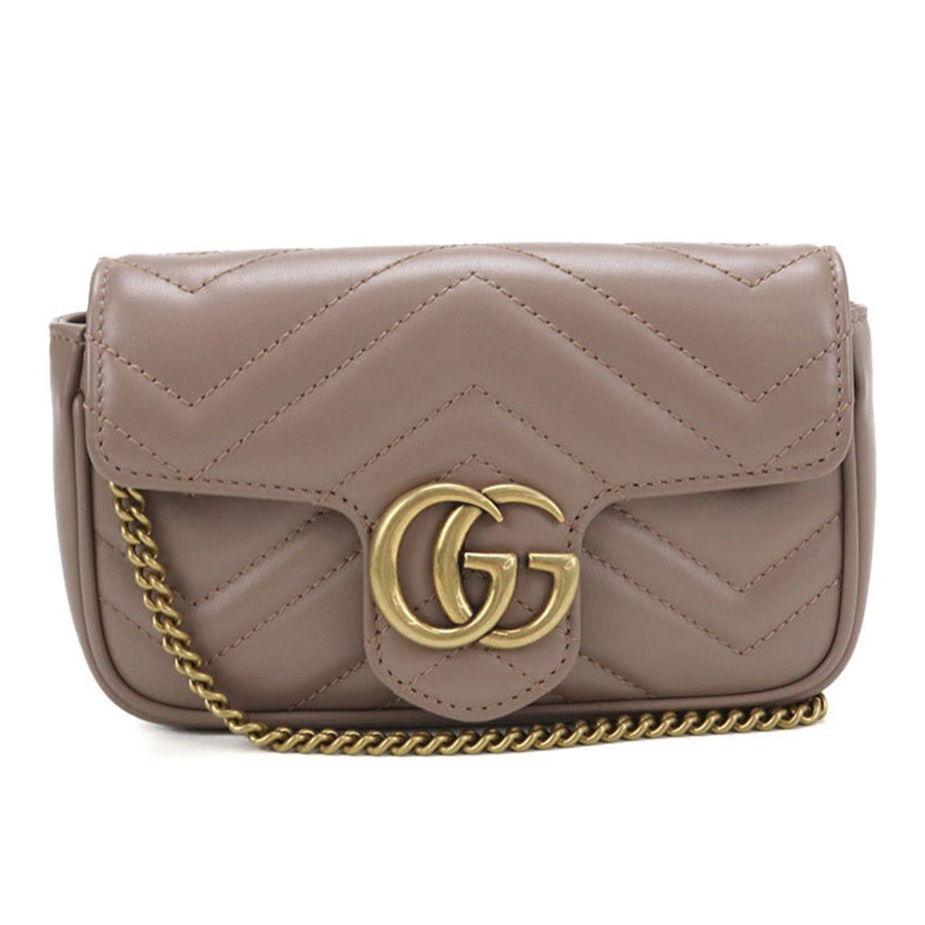 Gucci Beige Leather Shoulder Bag (Pre-Owned)