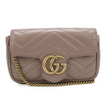 Gucci Beige Leather Shoulder Bag (Pre-Owned)