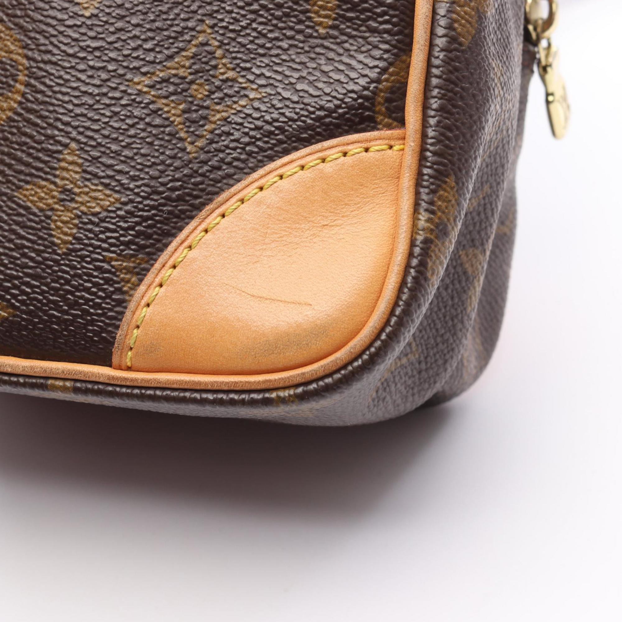 Louis Vuitton Brown Coated Canvas Leather Shoulder Bag