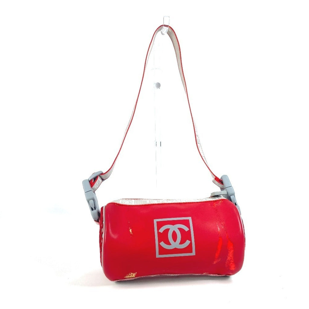 Chanel Sport Red Color White Rubber Handbag