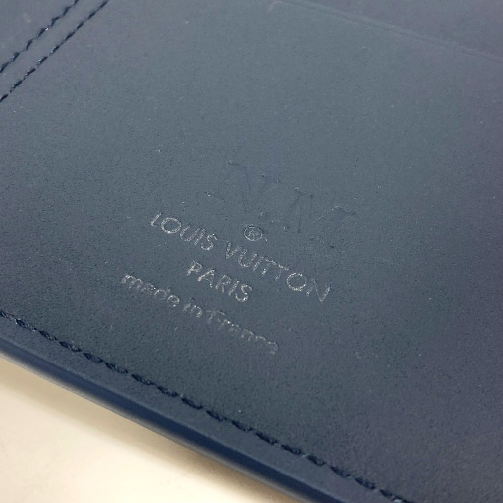 Louis Vuitton Navy Leather Long Wallet