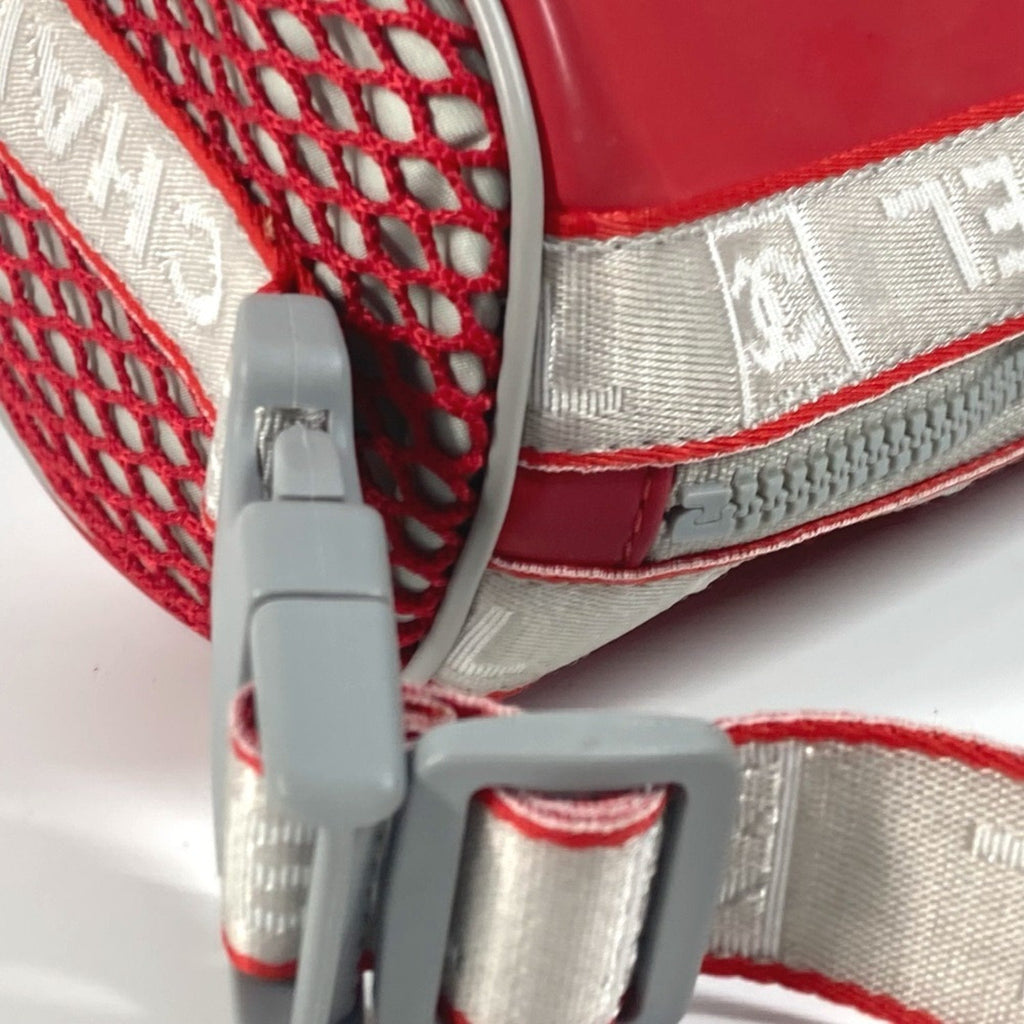 Chanel Sport Red Color White Rubber Handbag