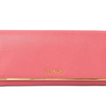Prada Peonia Saffiano Metal Saffiano Metal Long Wallet (Bi-Fold)