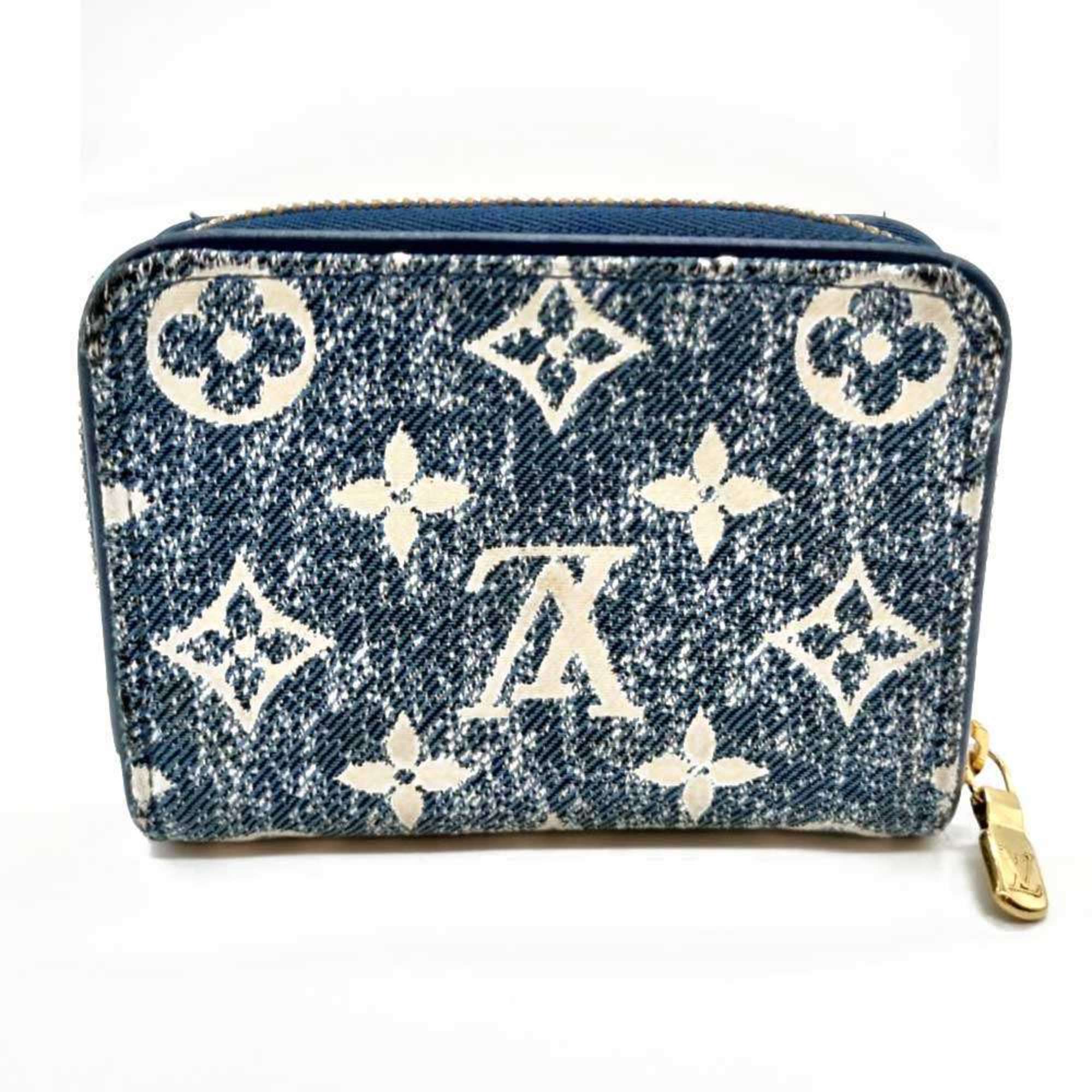 Louis Vuitton Monogram Blue Jacquard Denim Coin Purse/Coin Case