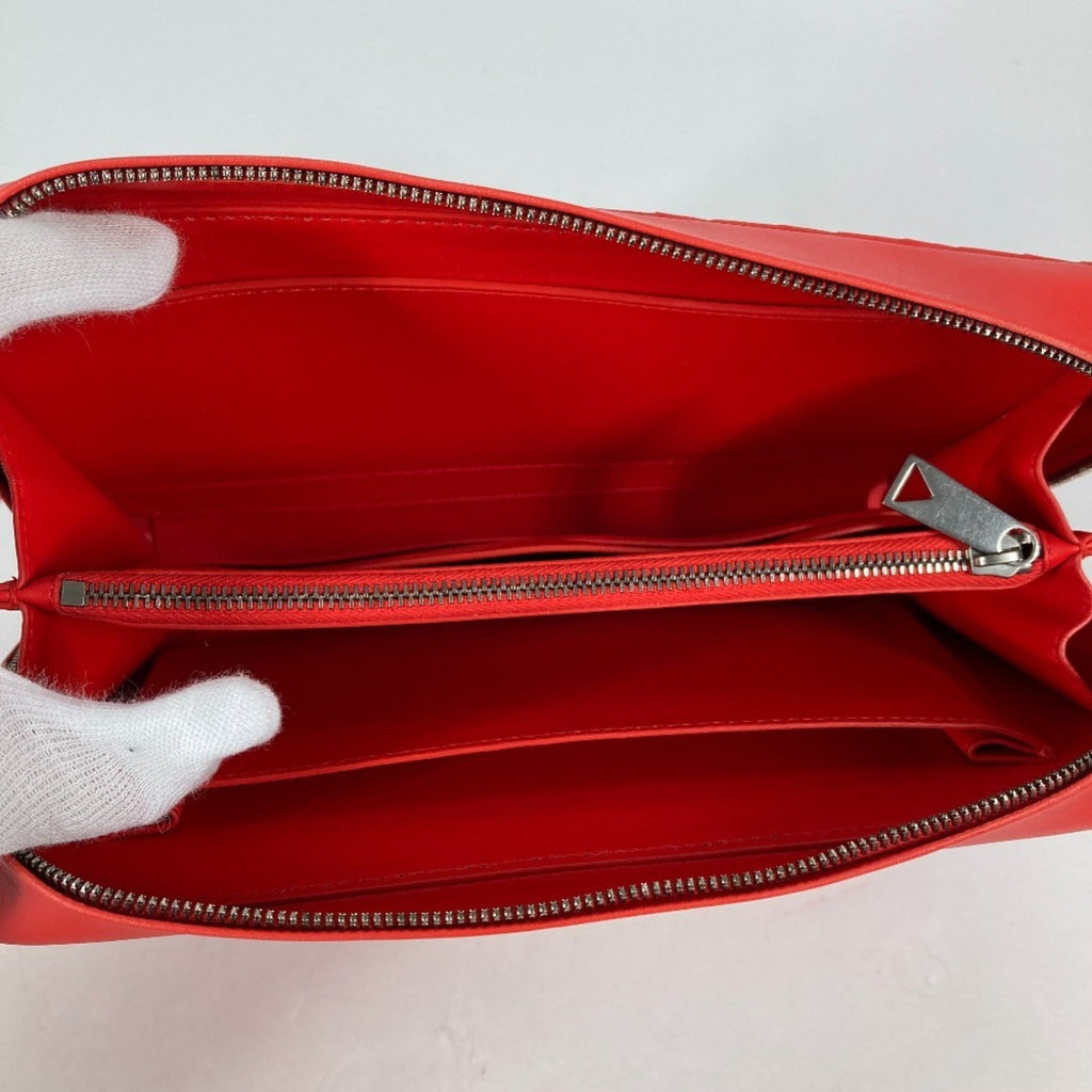 Bottega Veneta Red Color Intrecciato Clutch Bag